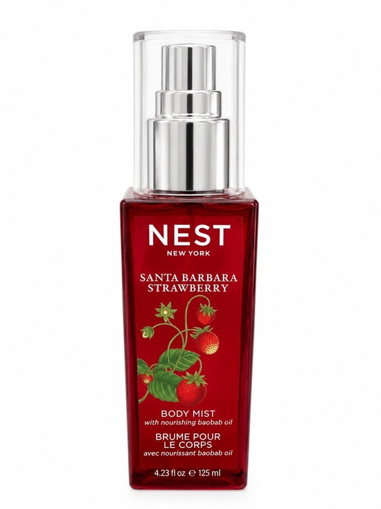 NEST Other - NEST Santa Barbara Strawberry Body Mist - Red & Silver